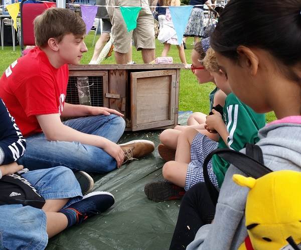 the petting zoo and stand on Twickenham Green raising money to feed children in the slums of Nairobi